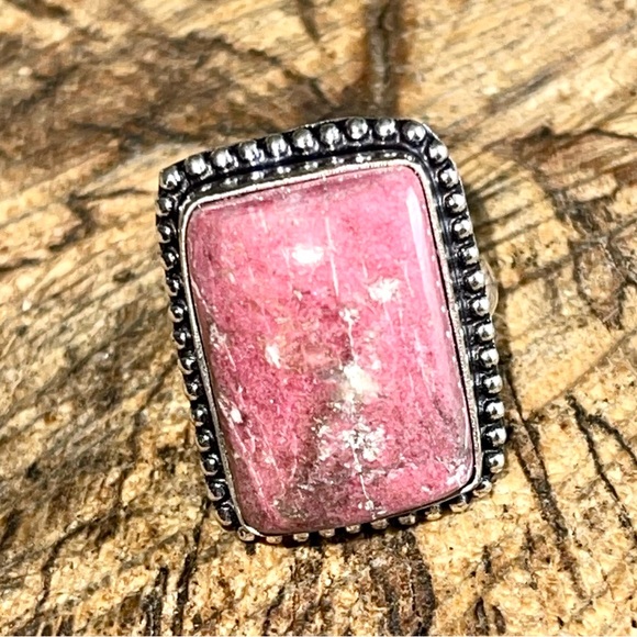 Rosaline Pink Thulite Ring Size 5 1/2 - Picture 3 of 10